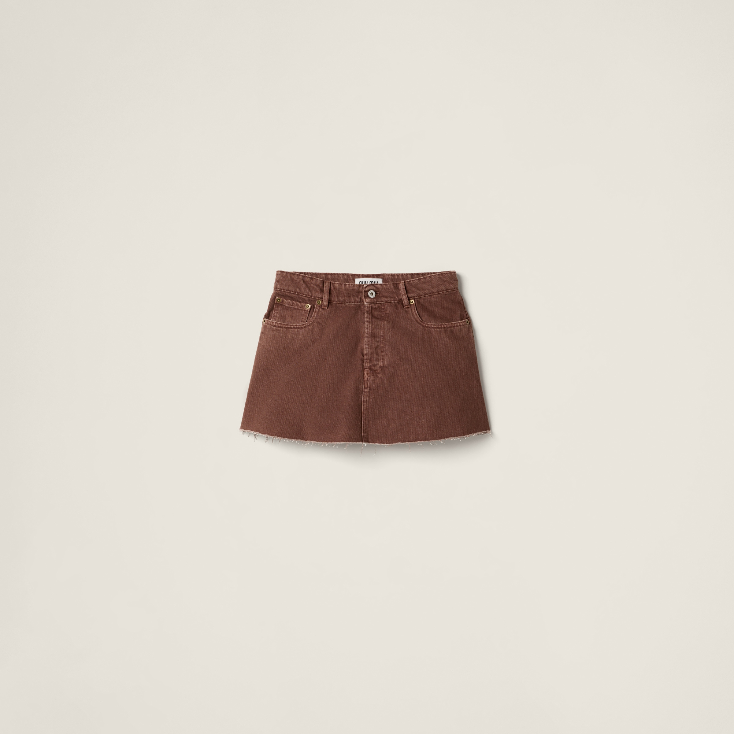 Bull denim miniskirt