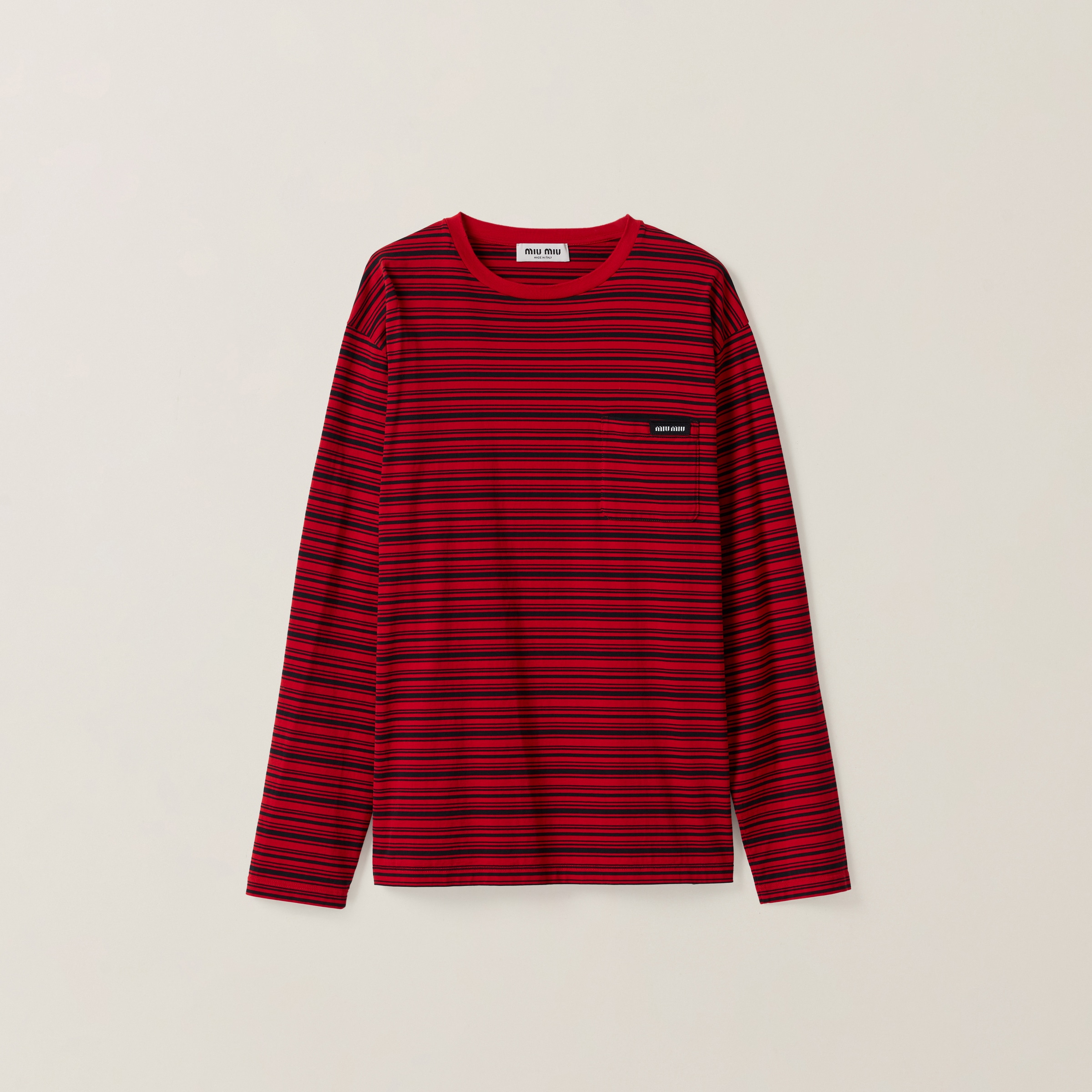 Long-sleeved cotton jersey T-shirt