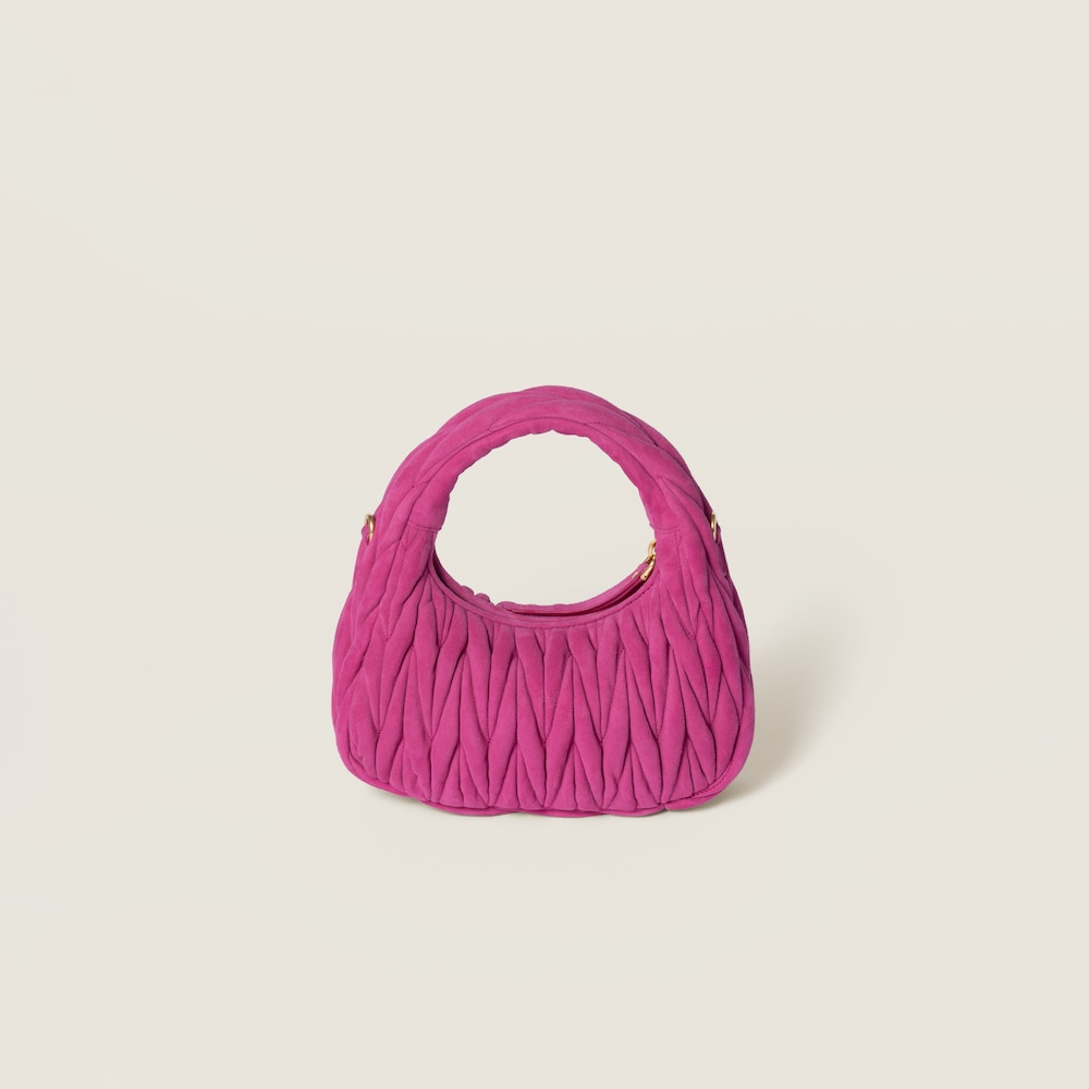 Wander matelassé suede bag