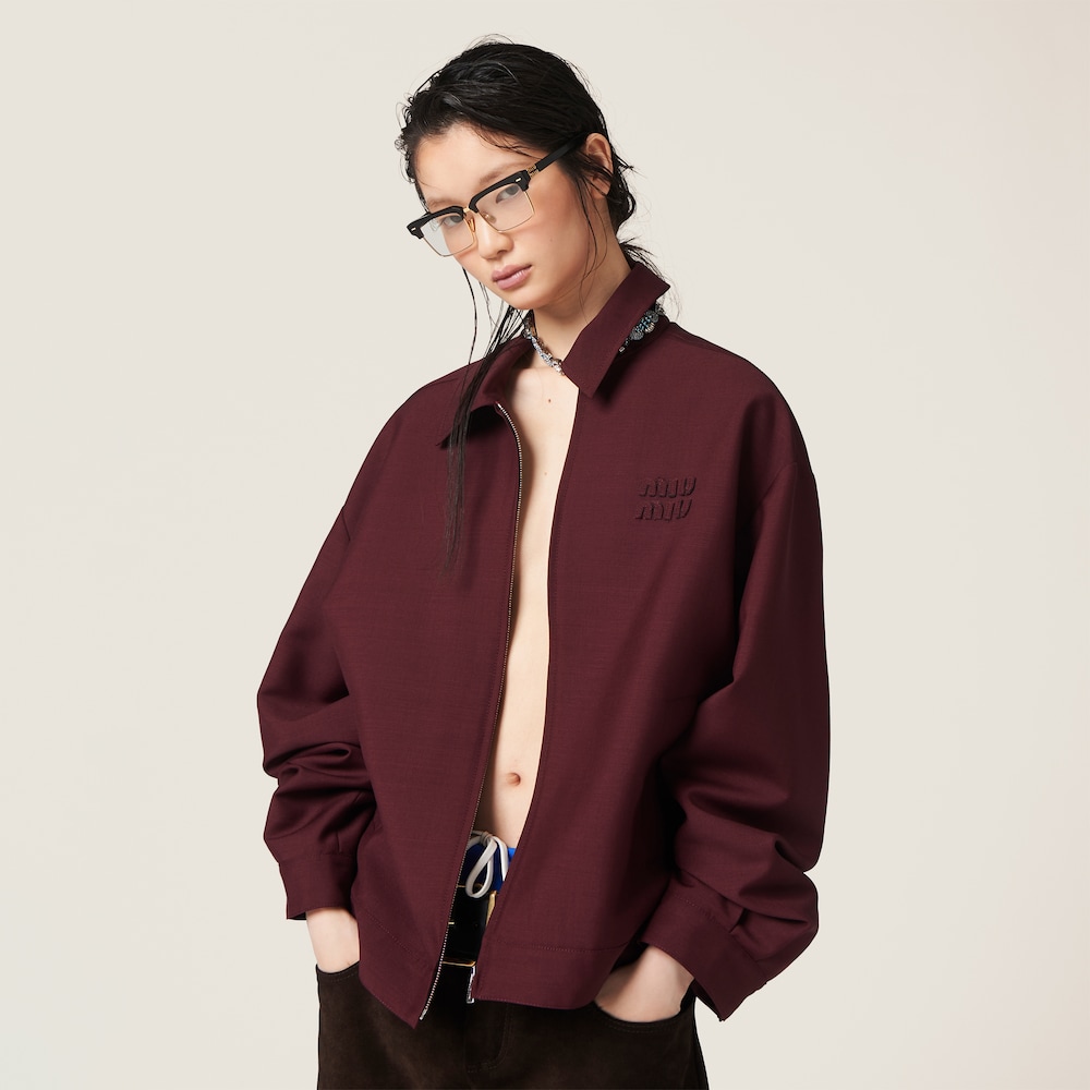 Mohair blouson jacket