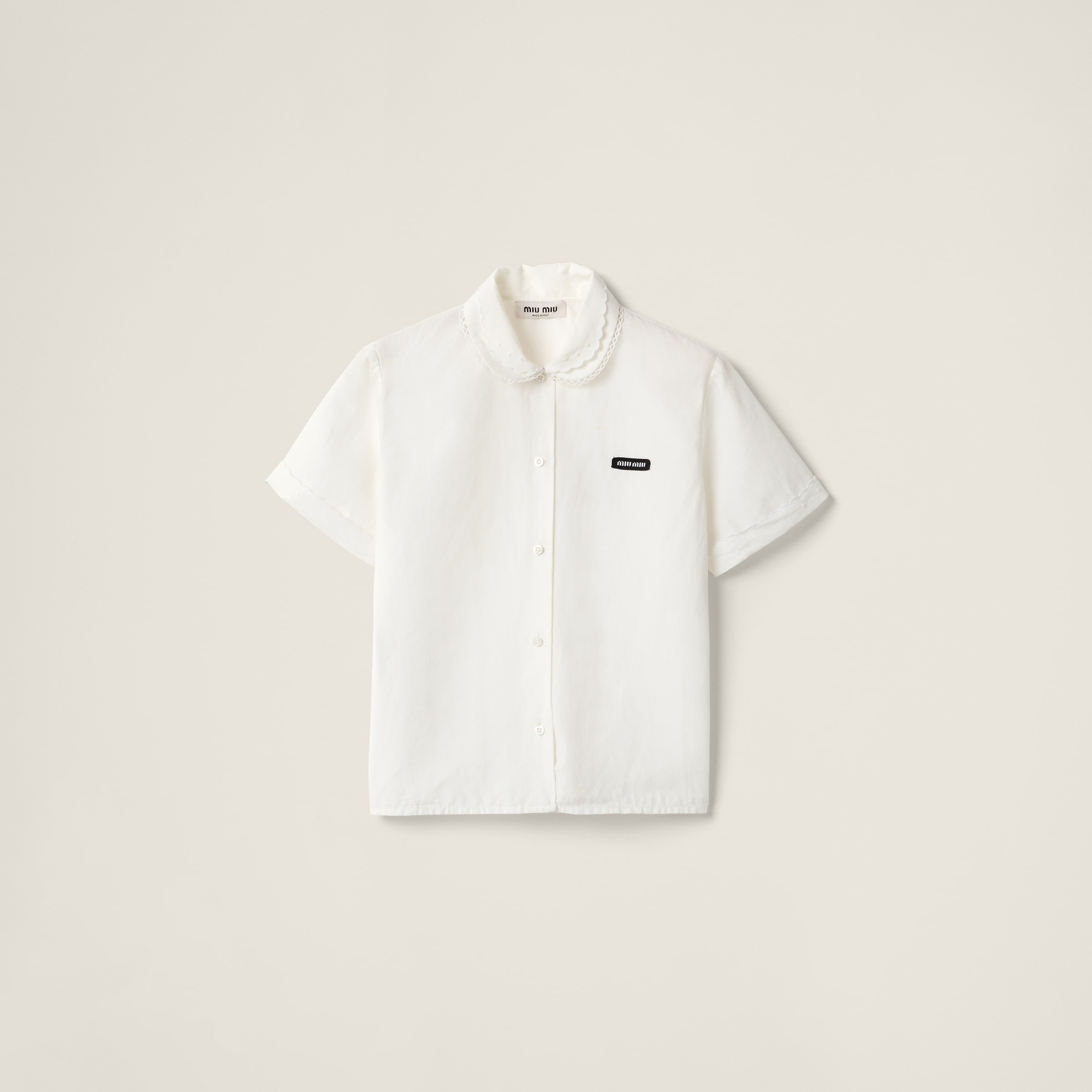 Slubbed poplin shirt