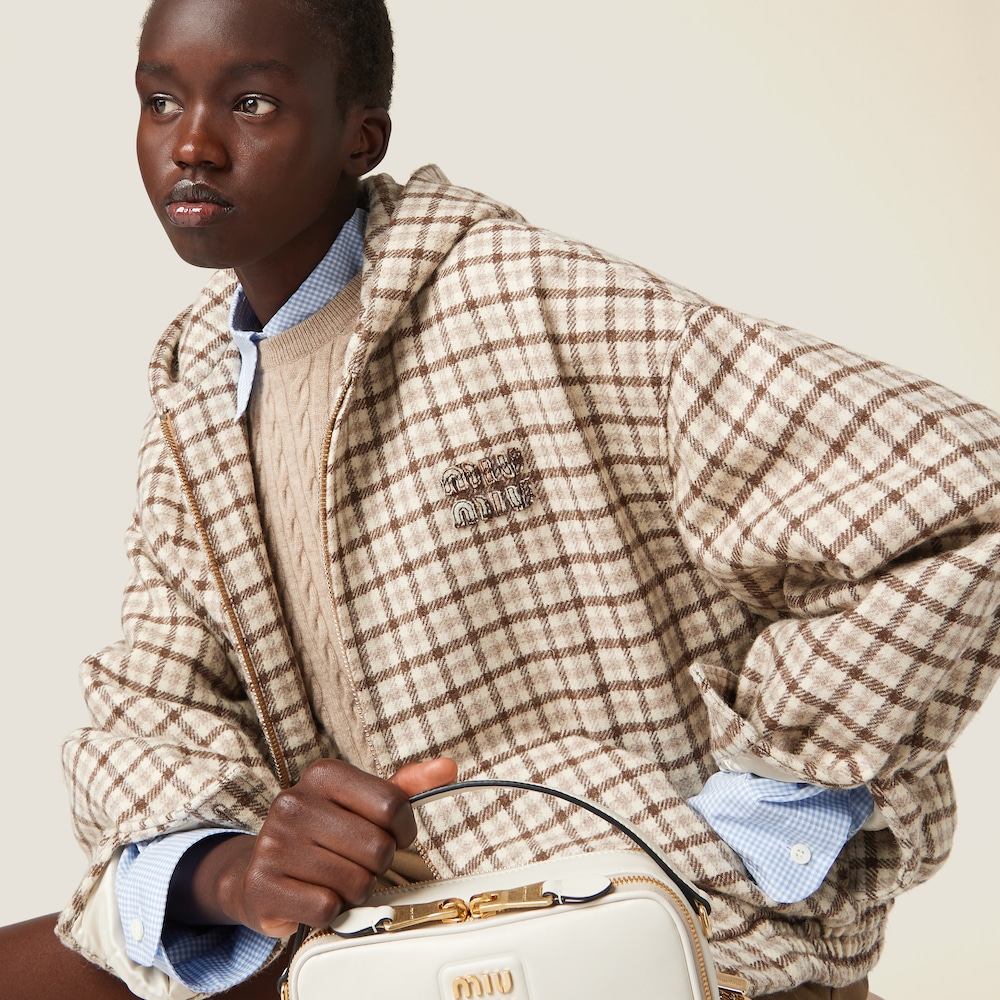 Check blouson jacket
