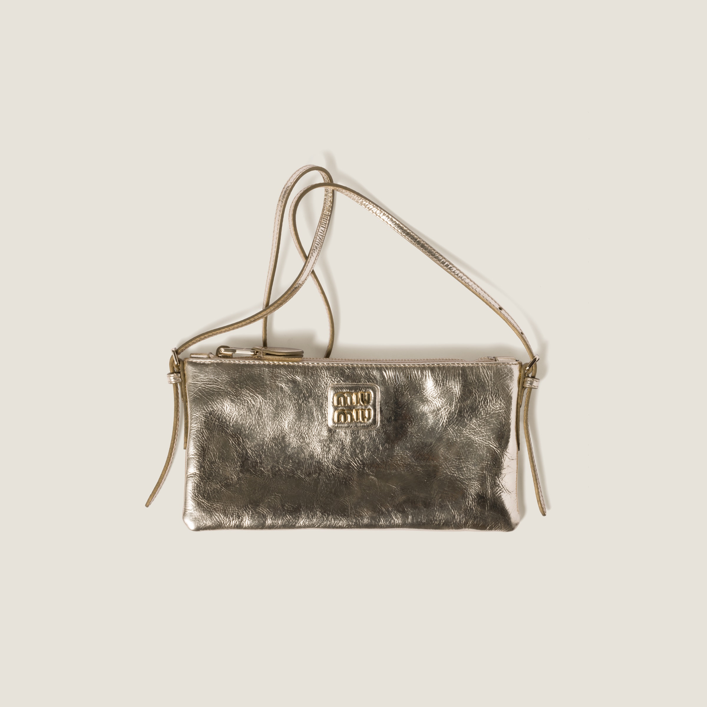 Laminated nappa mini pouch