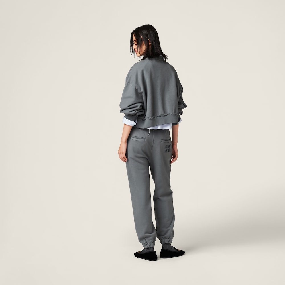 Garment-dyed cotton fleece pants