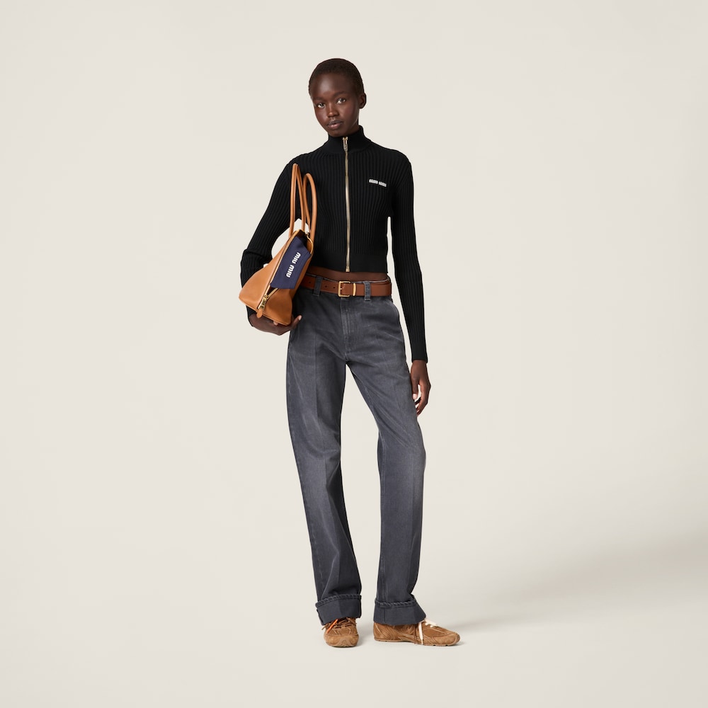 Wool knit cardigan