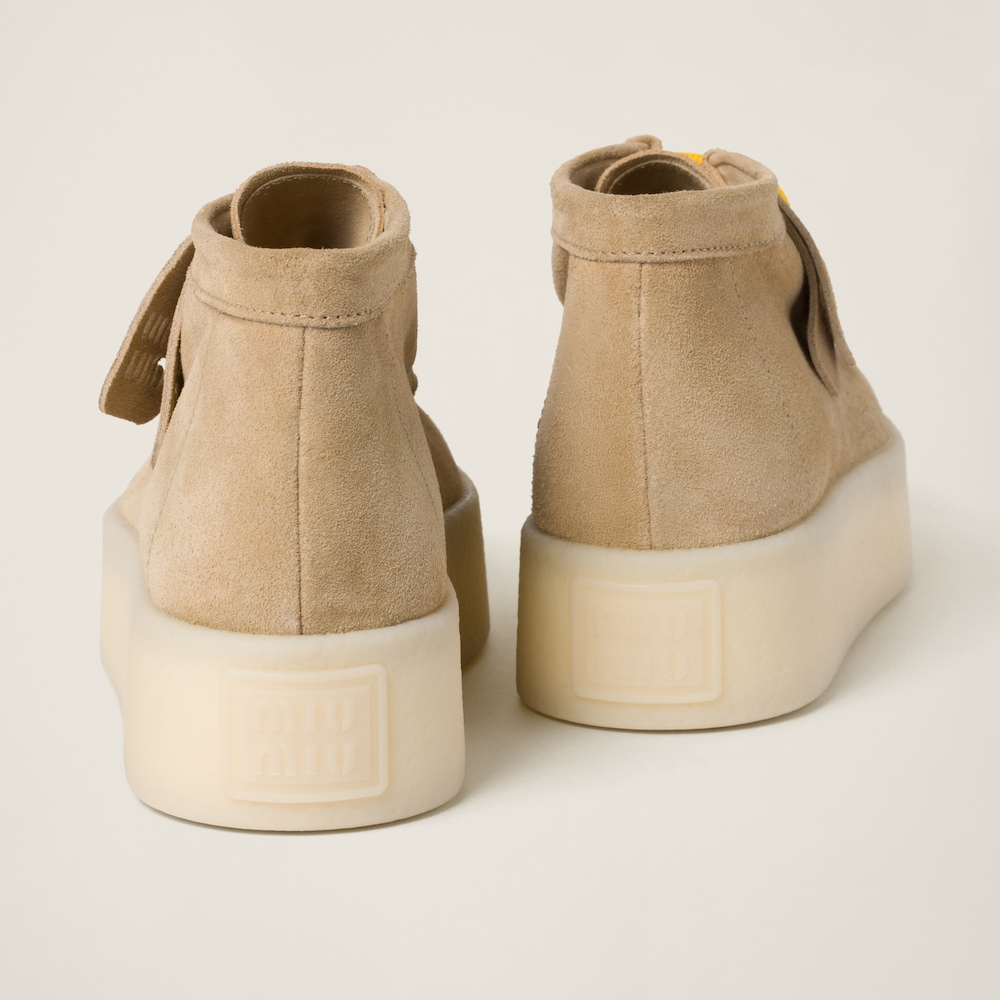 Suede delave wedge ankle boots