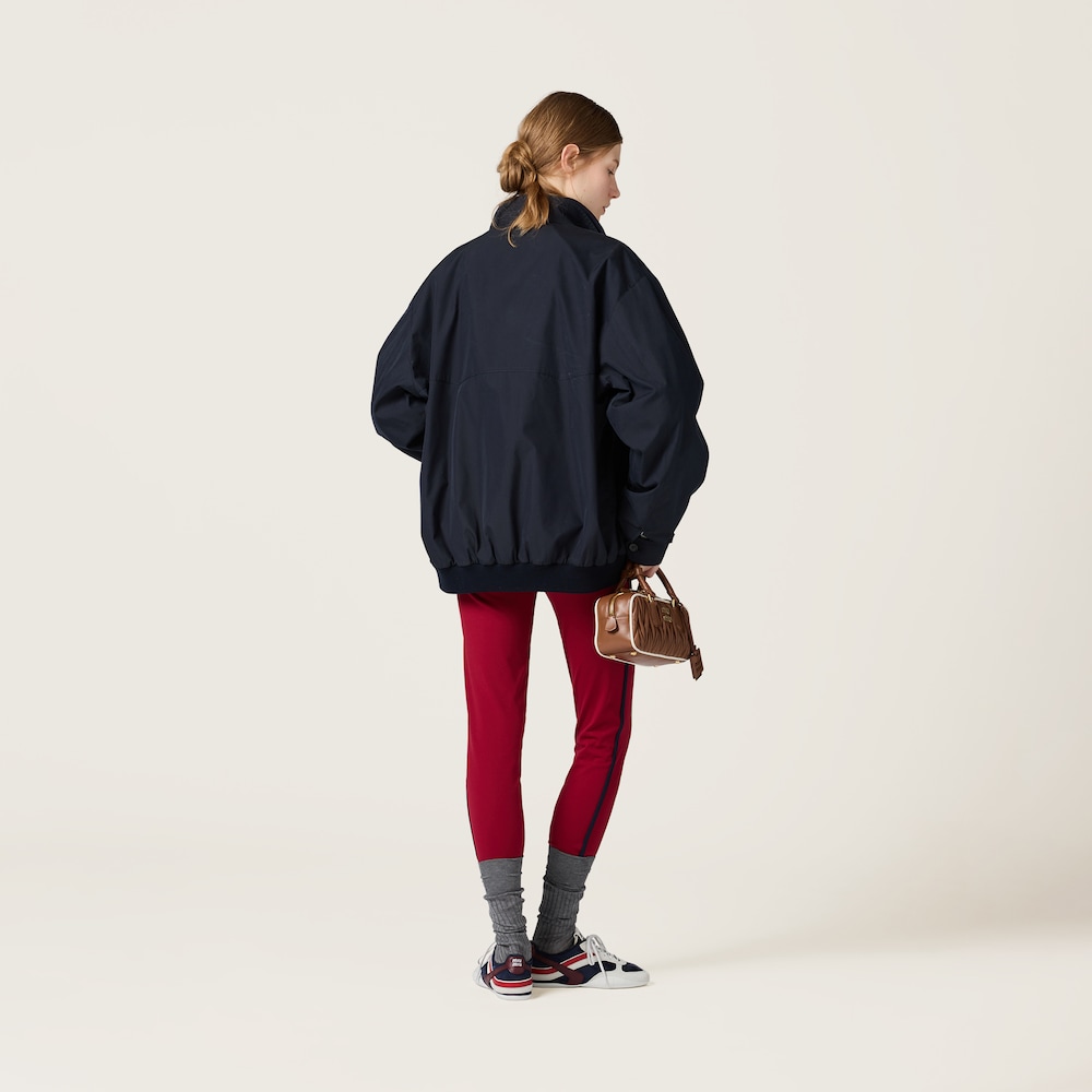 Panama cotton blouson jacket with pockets