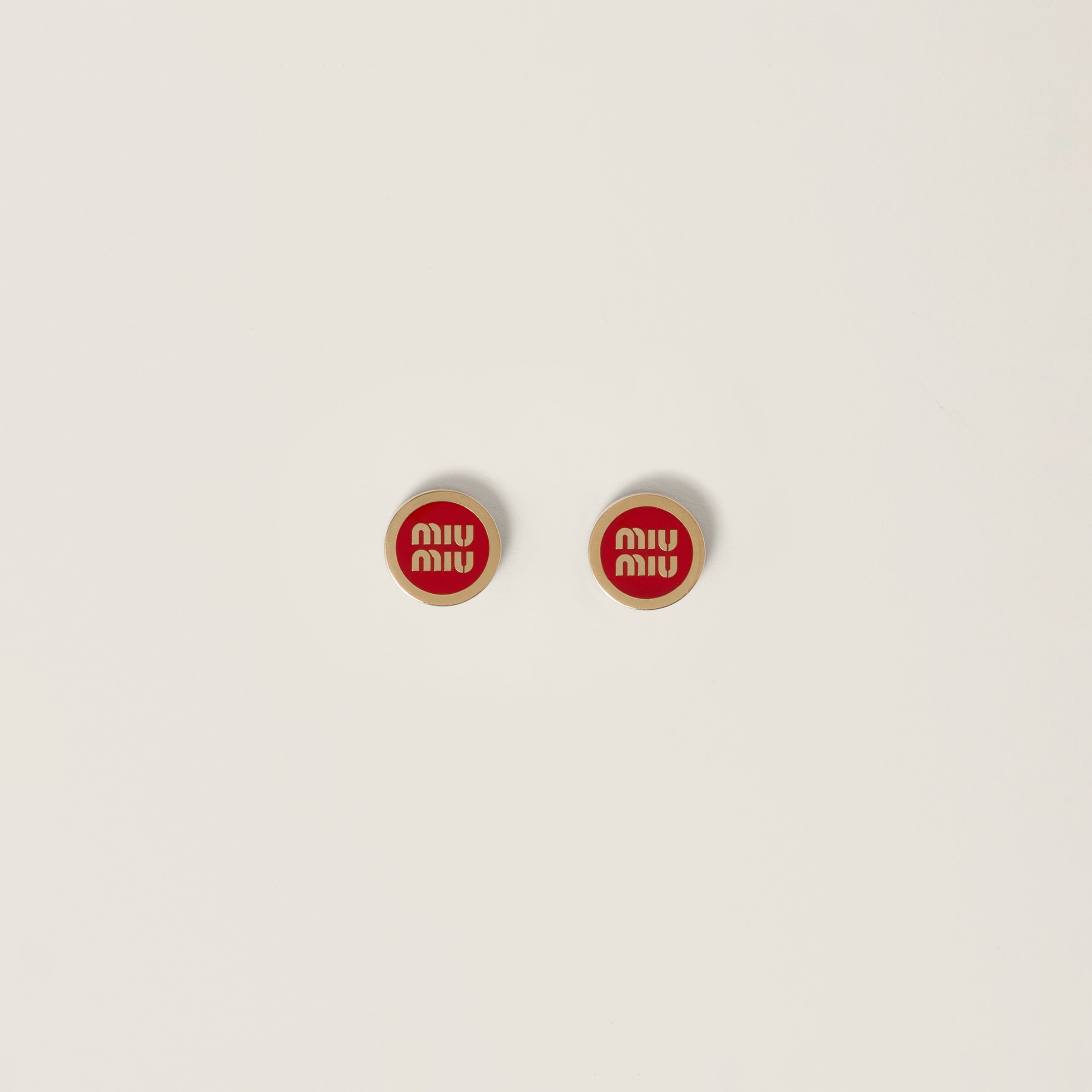 Enameled metal earrings