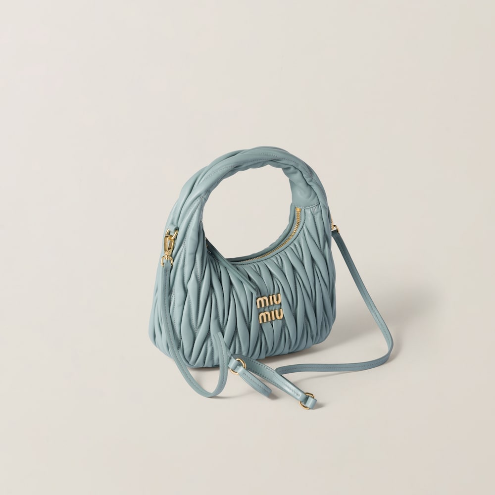 Wander matelassé nappa leather hobo bag