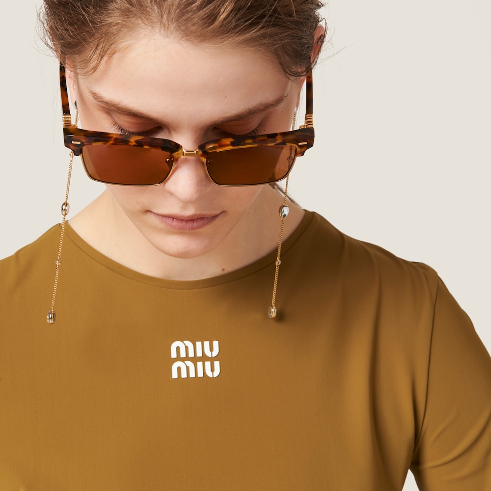 Stretch jersey top