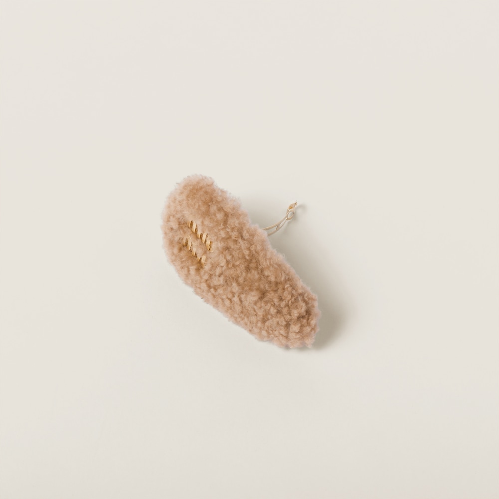 Shearling hair clip