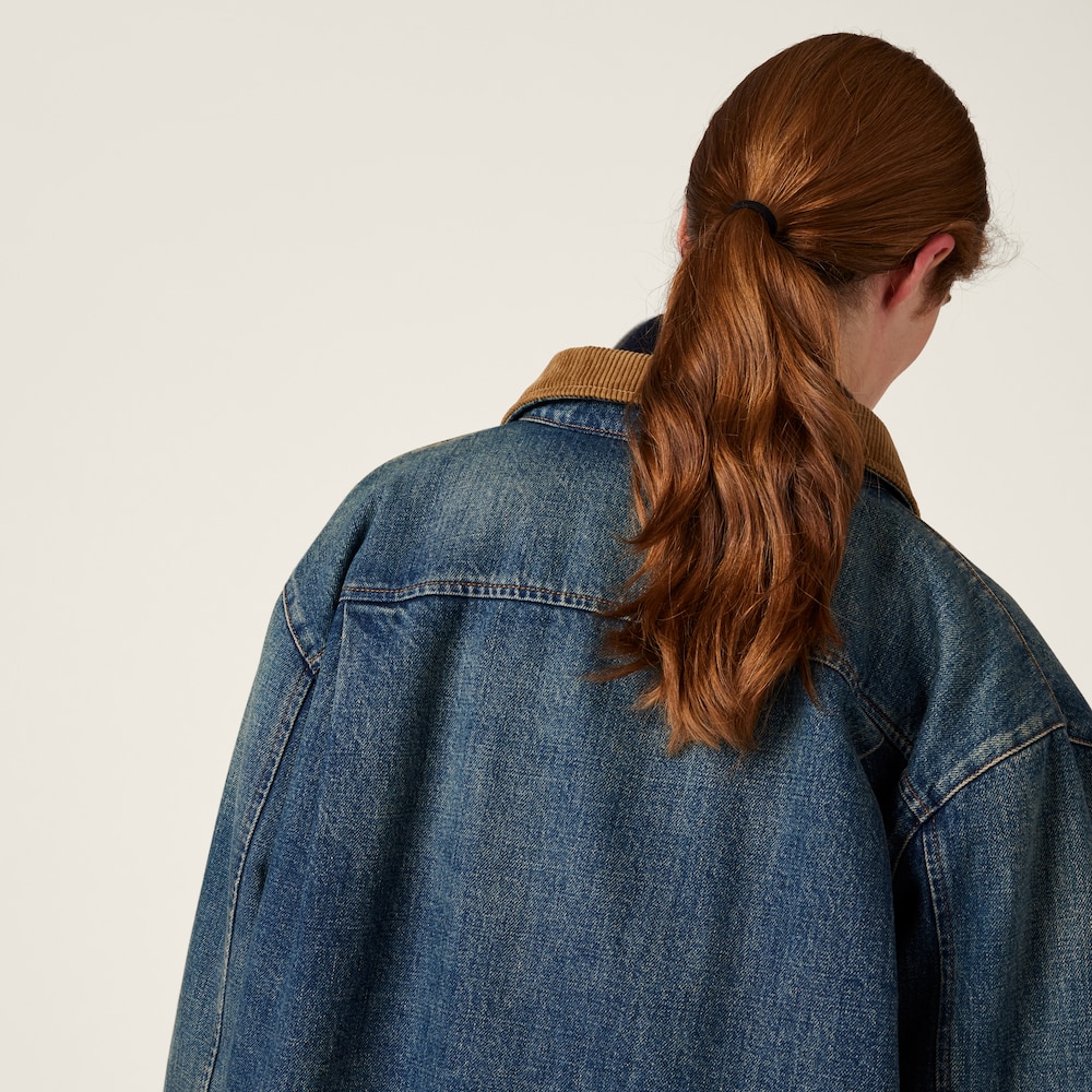 Denim down jacket