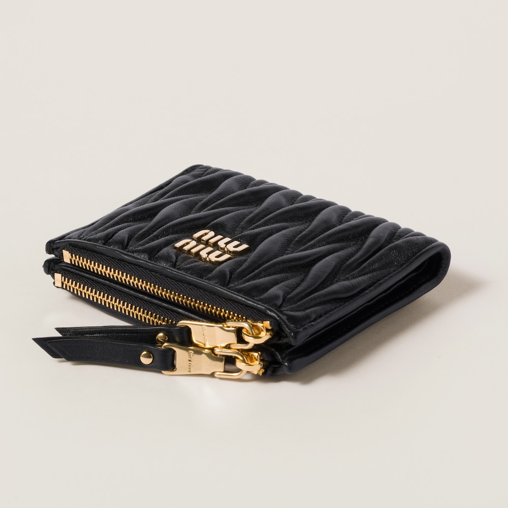 Small wallet in matelassé nappa leather