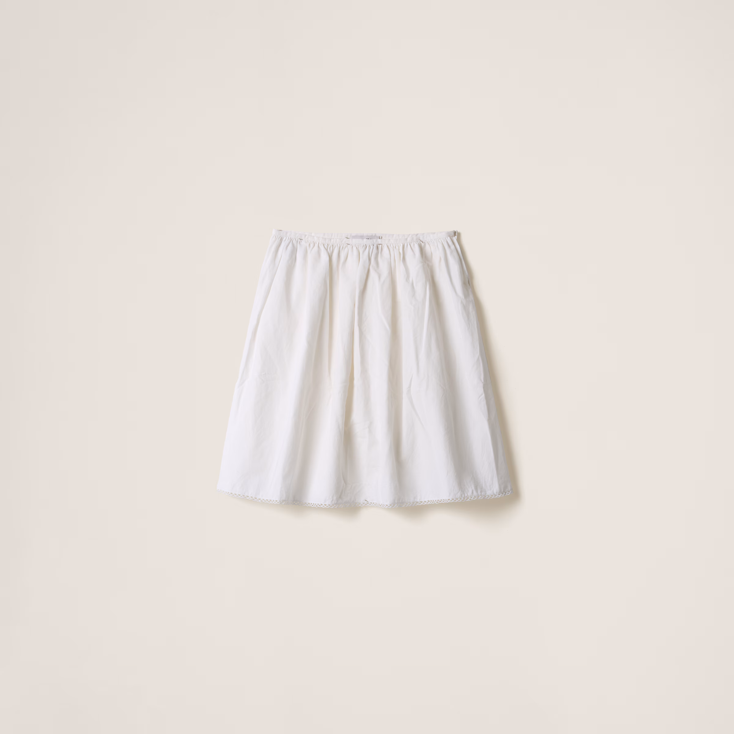 Slubbed poplin skirt