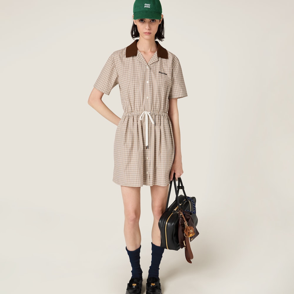 Checked mini-dress
