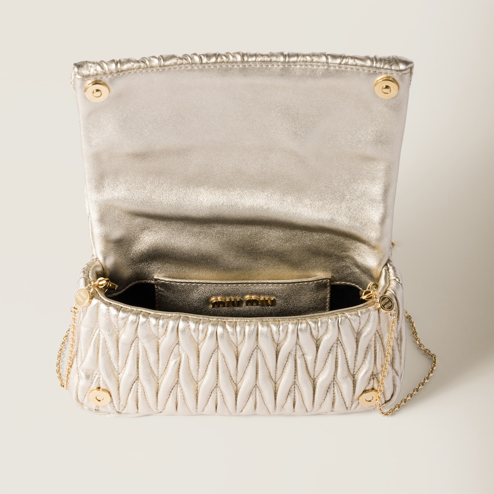 Matelassé nappa leather mini-bag