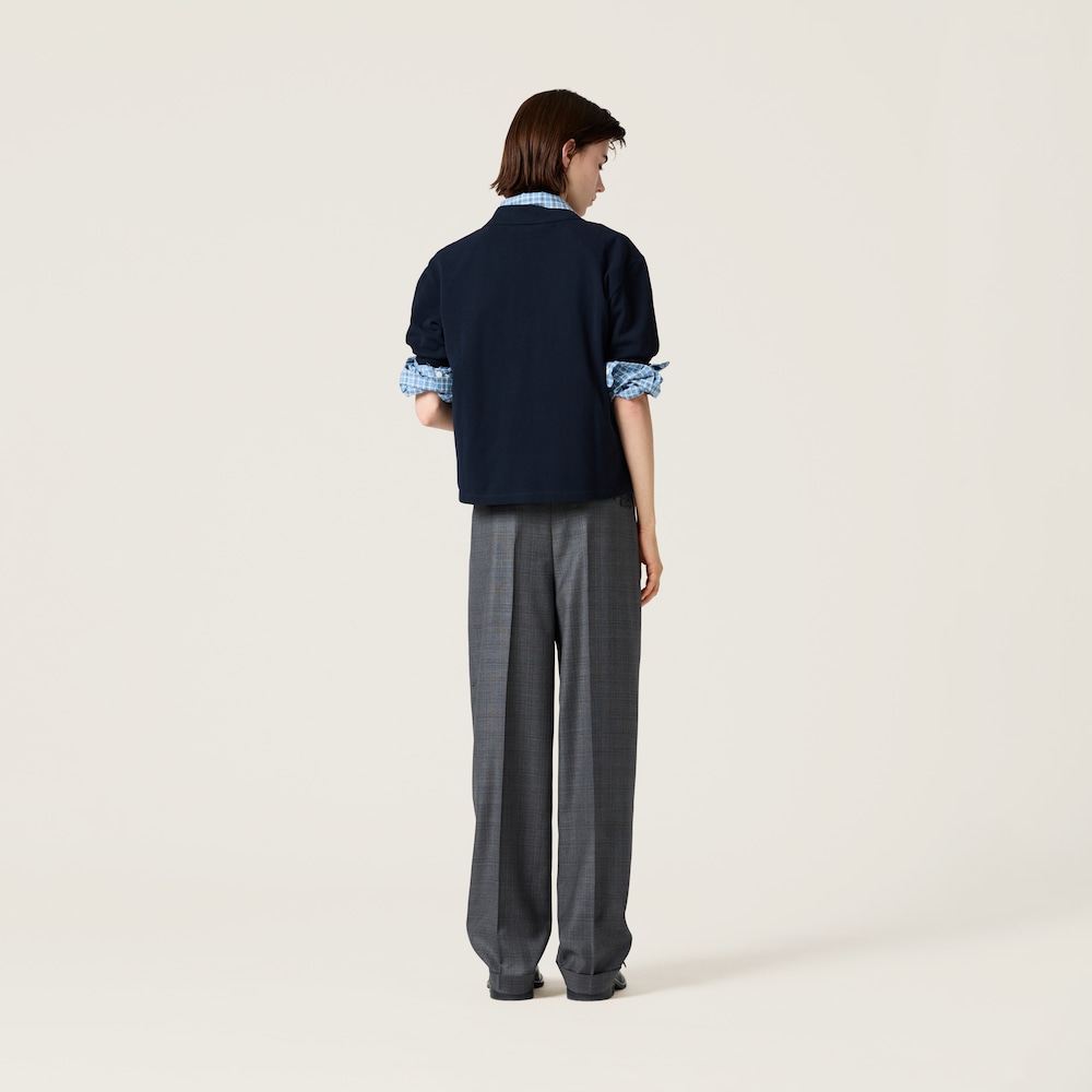 Prince of Wales checked wool pants