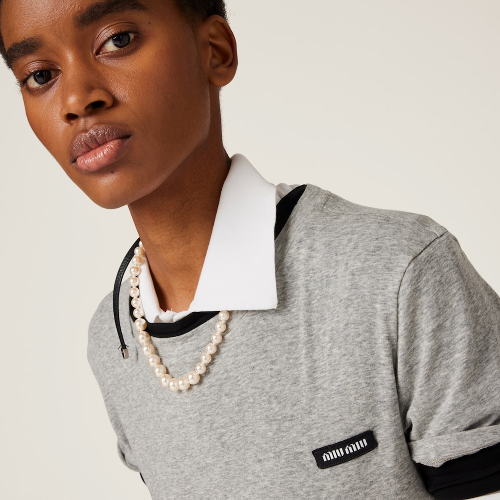 Ribbed jersey T-shirt