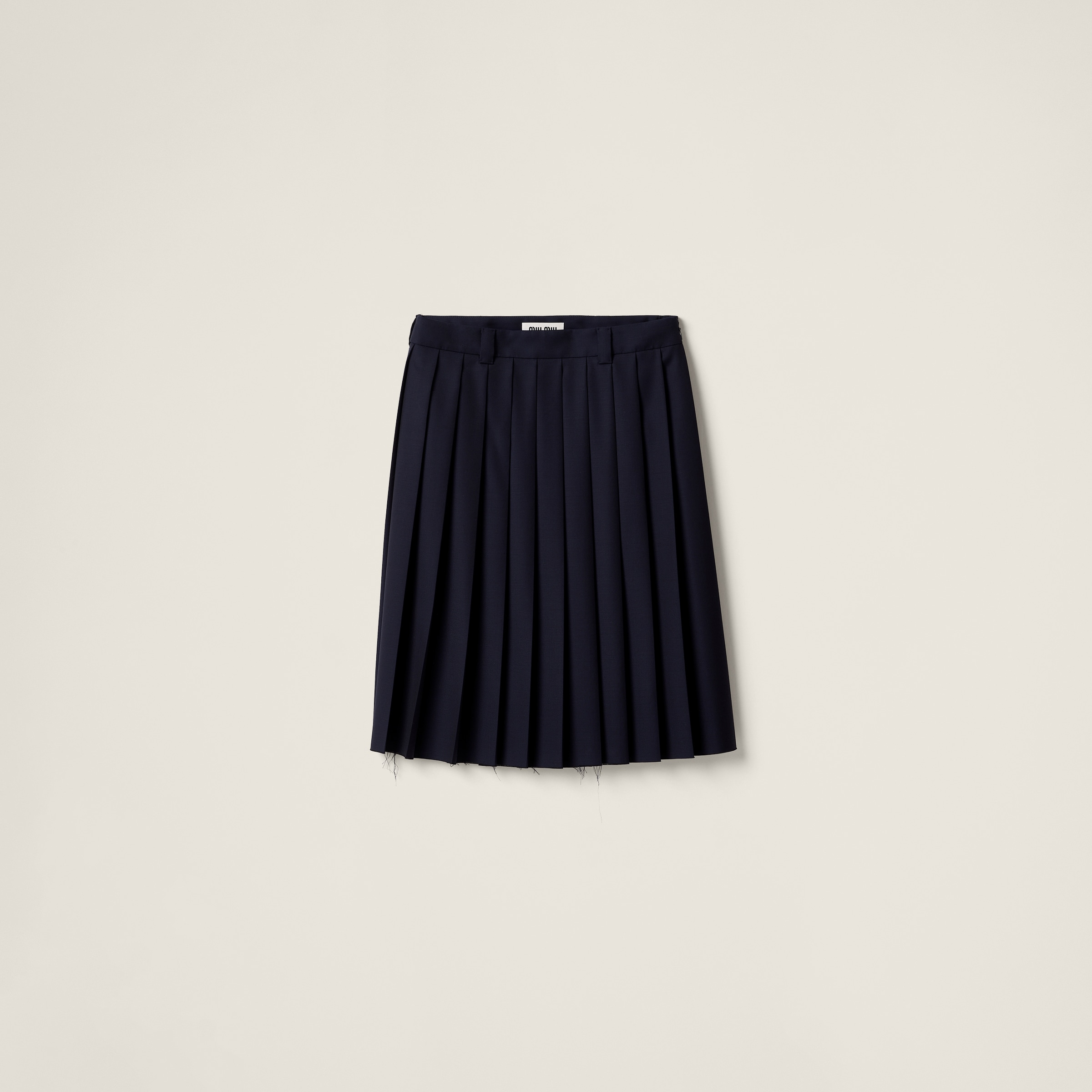 Pleated Batavia skirt