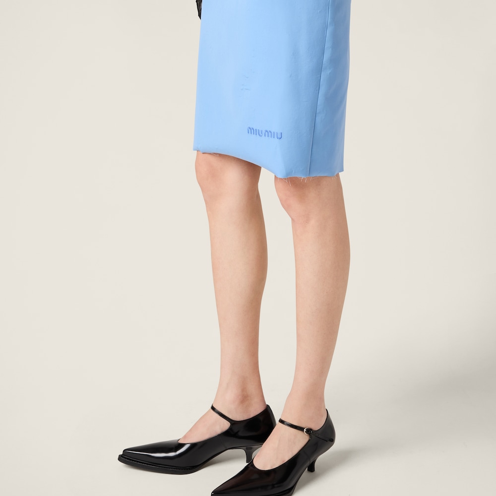 Poplin and jersey dress