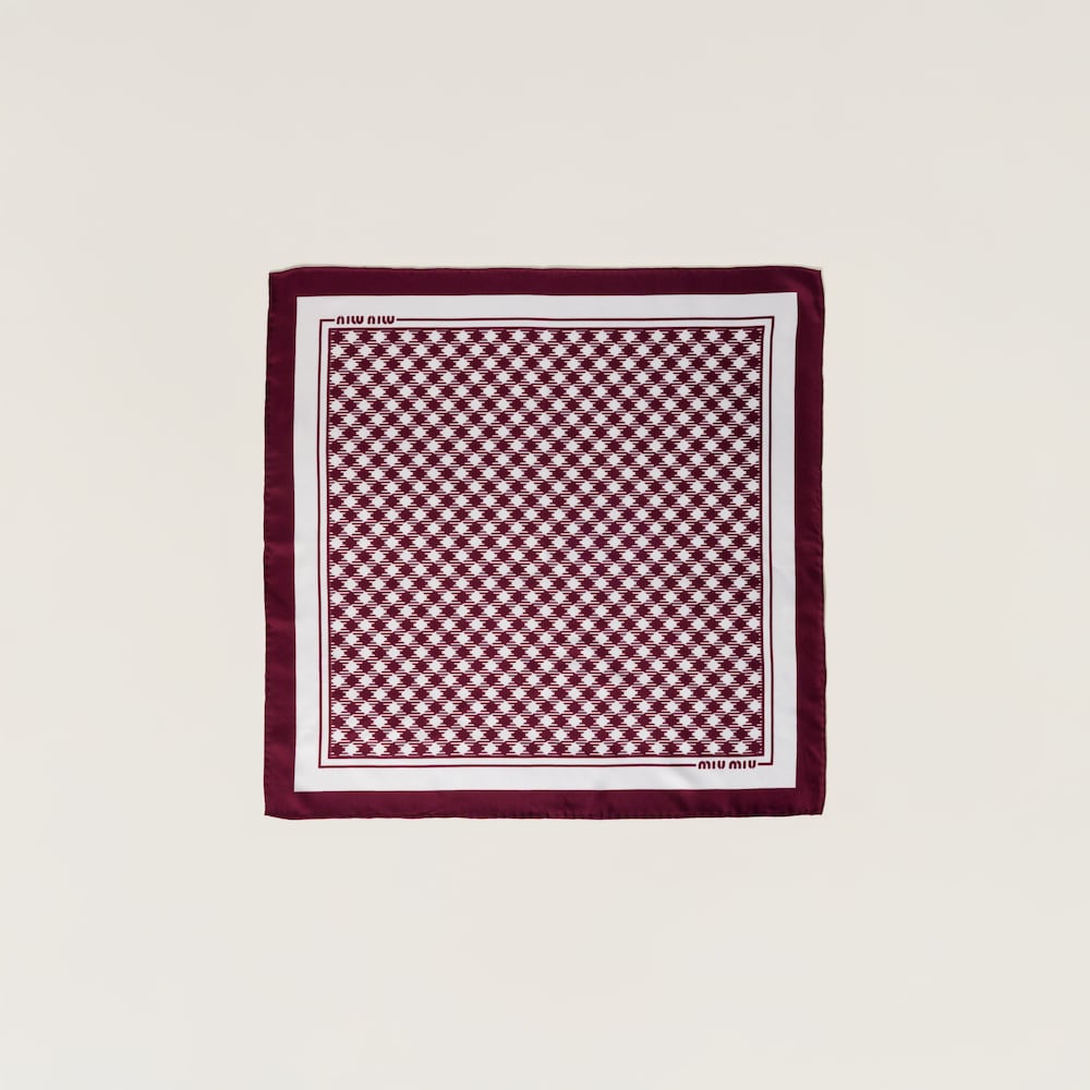 Printed silk twill scarf