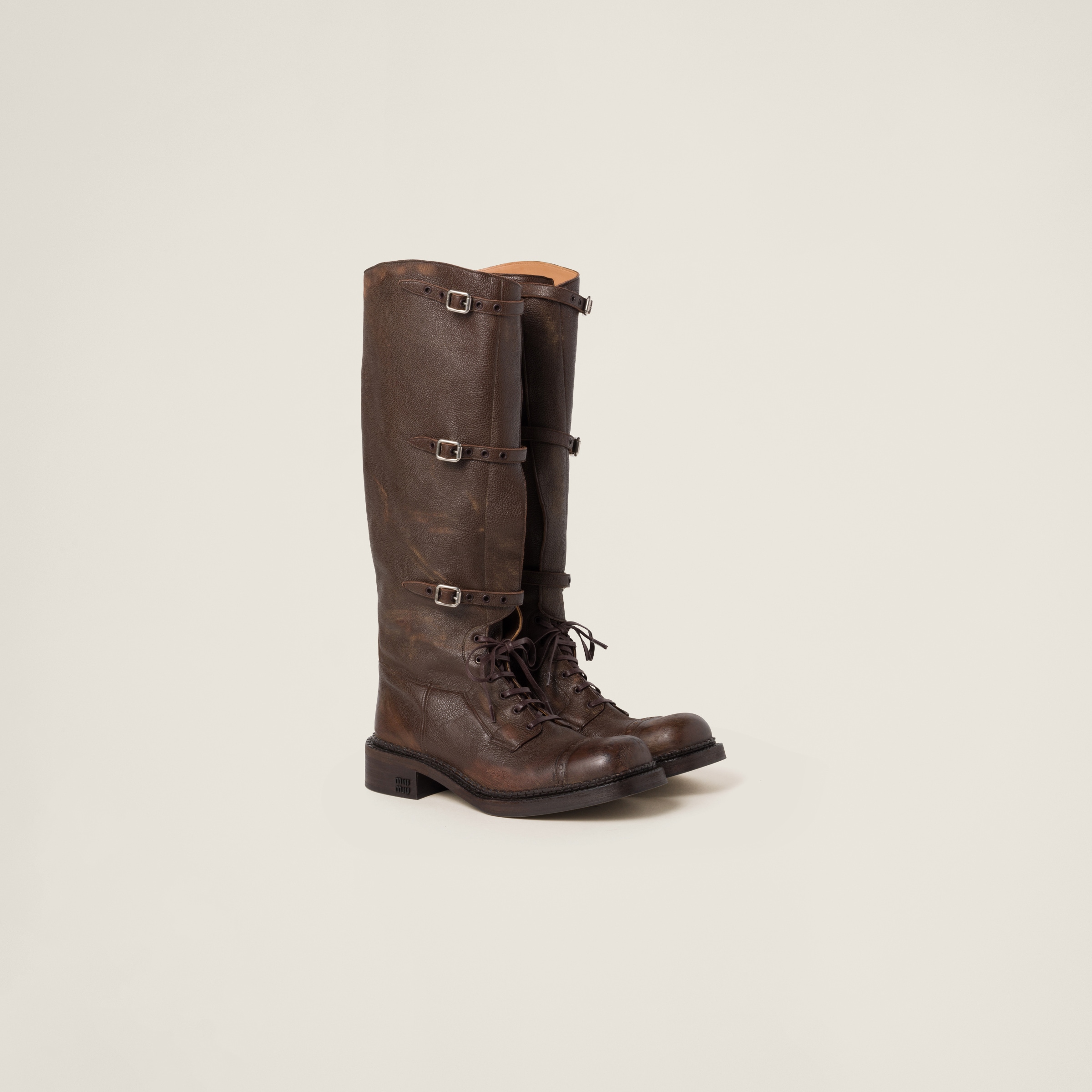 Leather boots