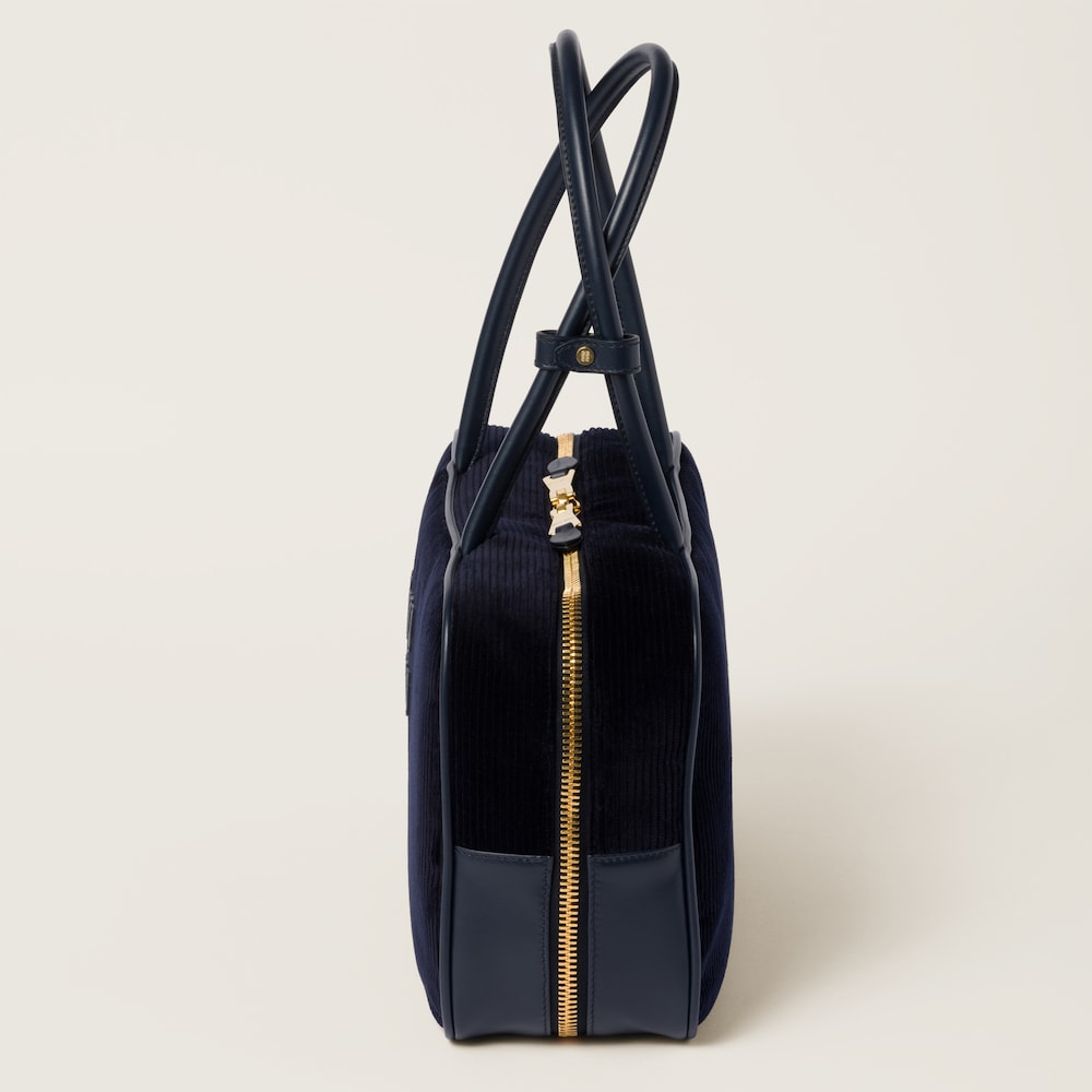 Beau corduroy top-handle bag