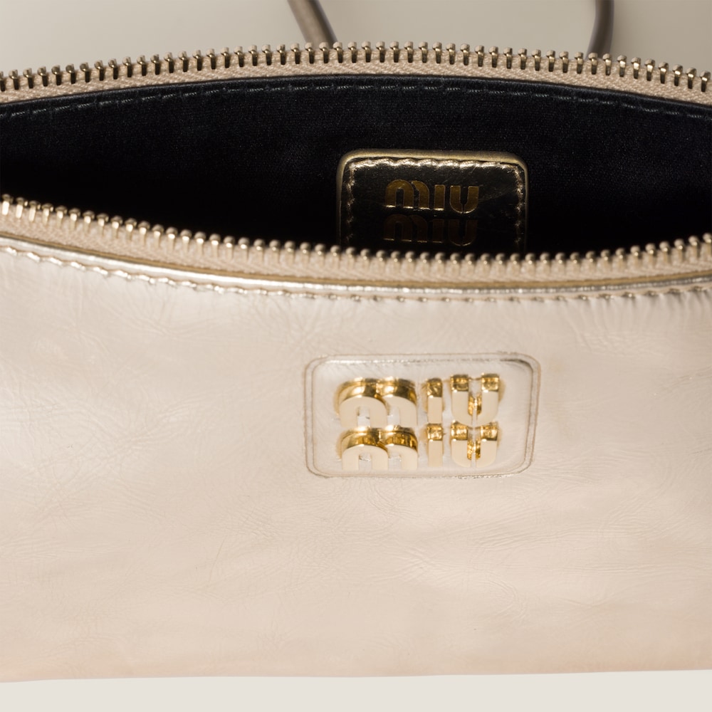 Laminated nappa mini pouch