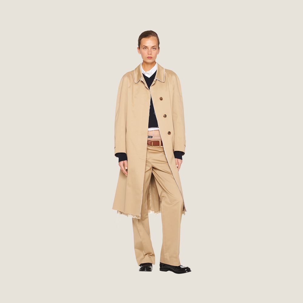Single-breasted chino coat