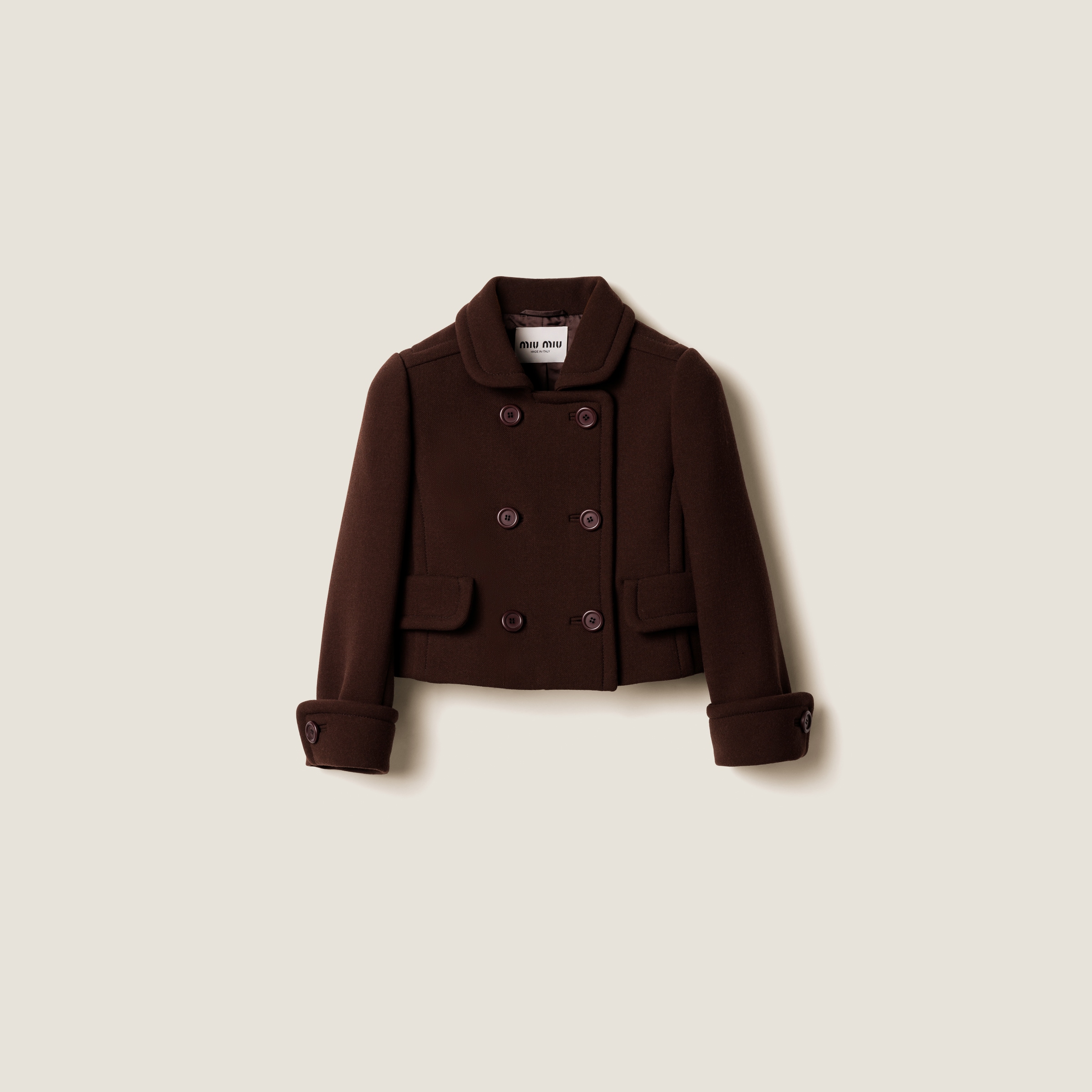 Double-breasted natté jacket