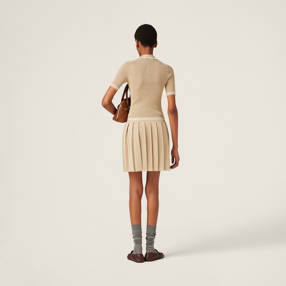 Lamé mini-skirt