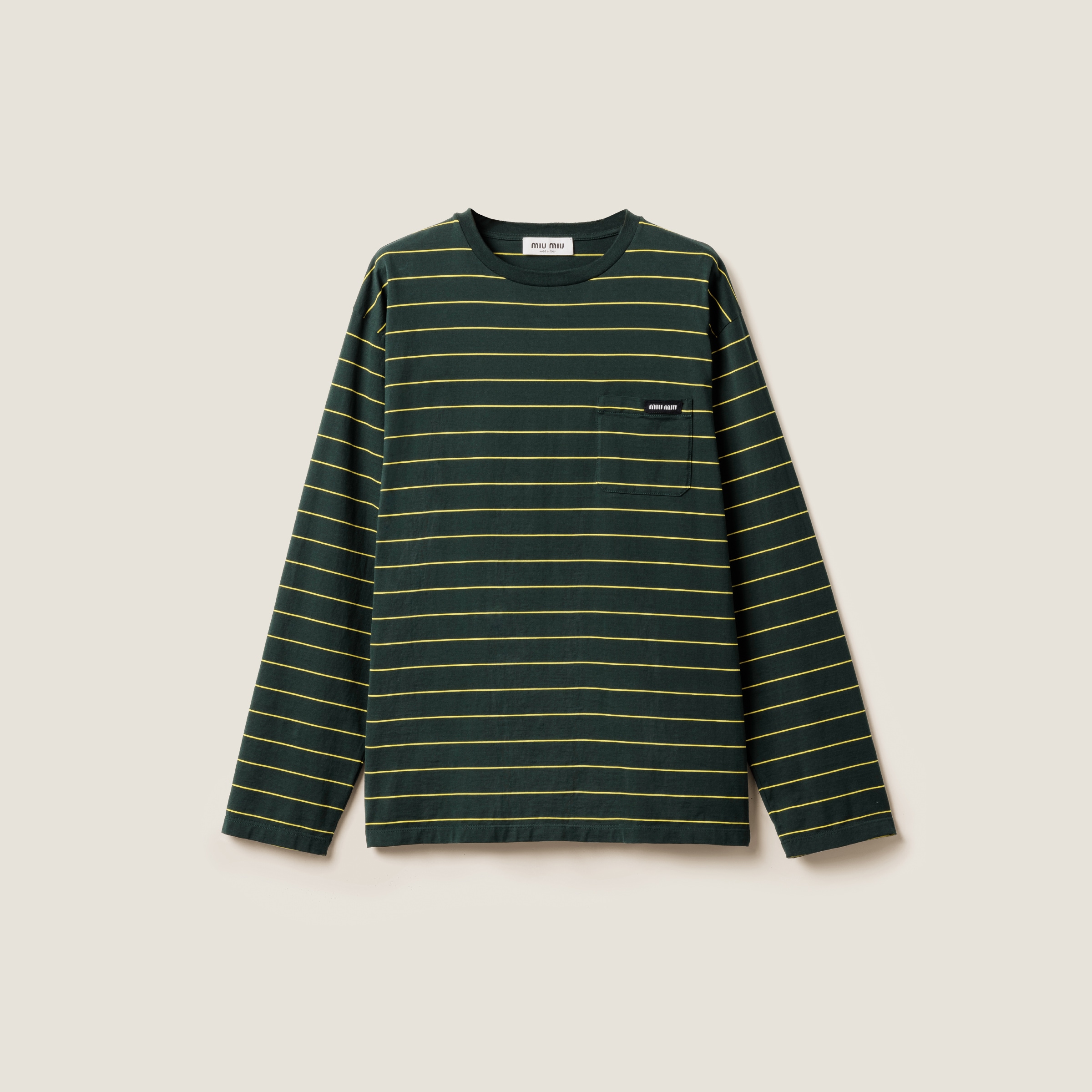 Long-sleeved cotton jersey T-shirt
