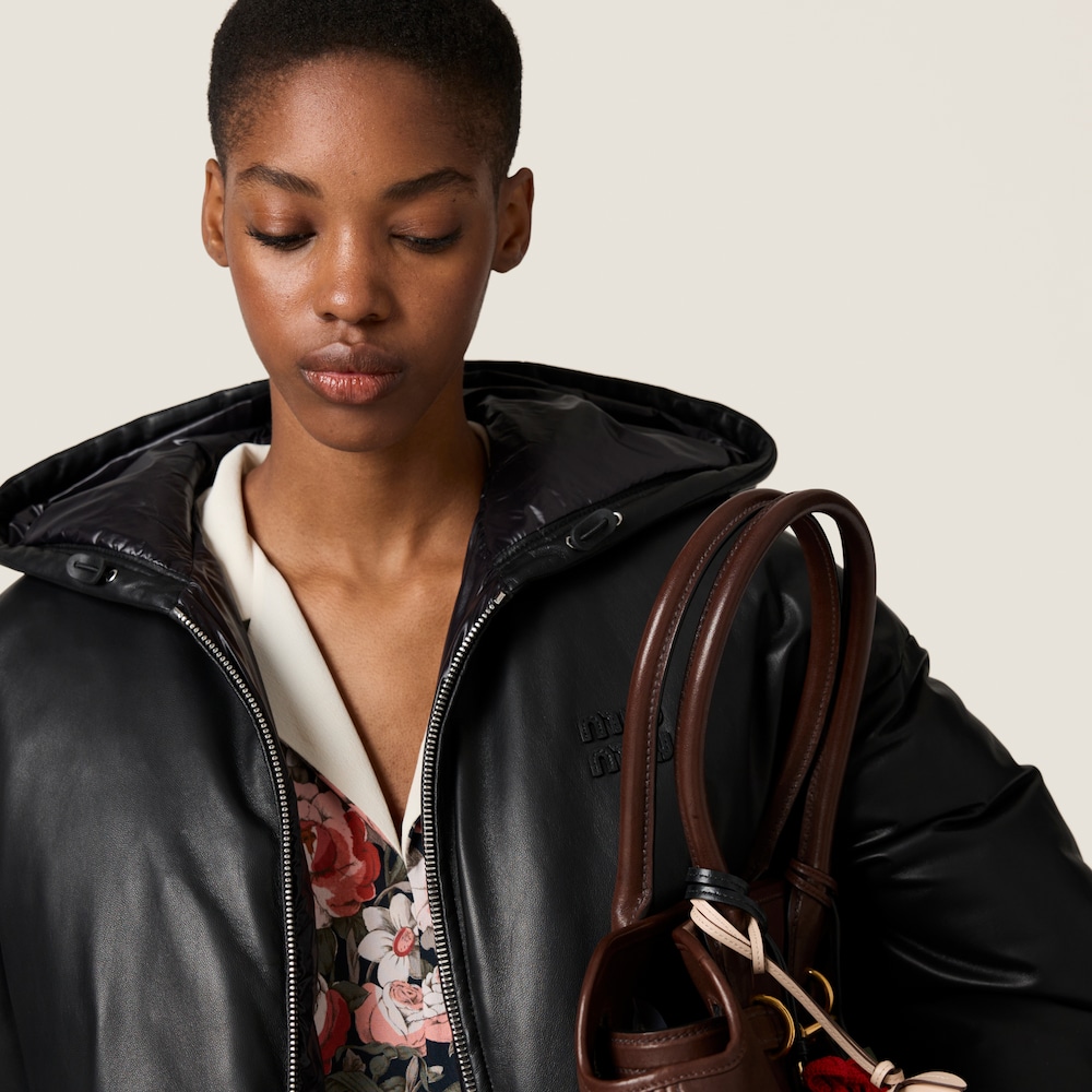 Padded nappa leather jacket