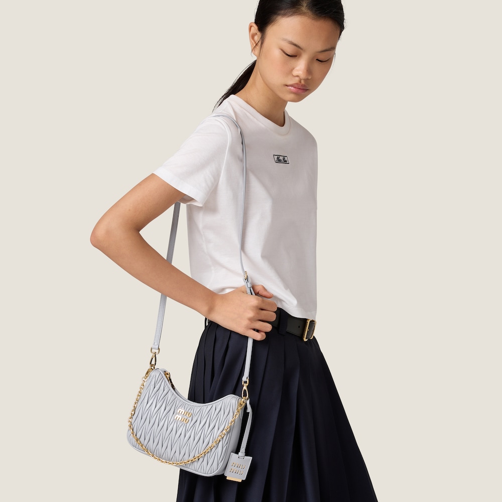 Matelassé nappa leather shoulder bag