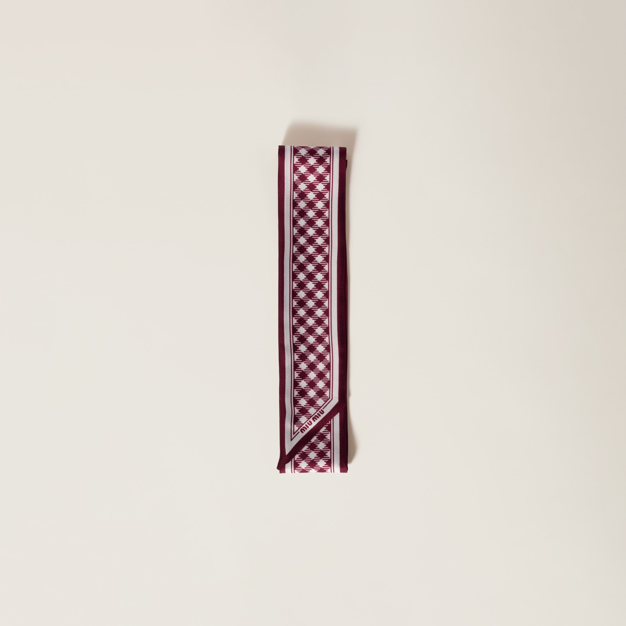 Printed silk twill scarf