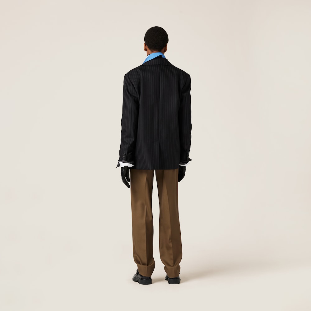 Single-breasted pinstripe jacket