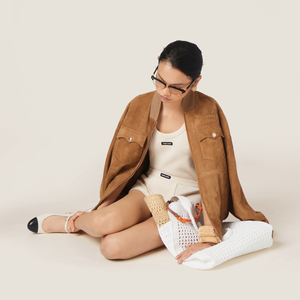 Garment-dyed ribbed knit jersey top