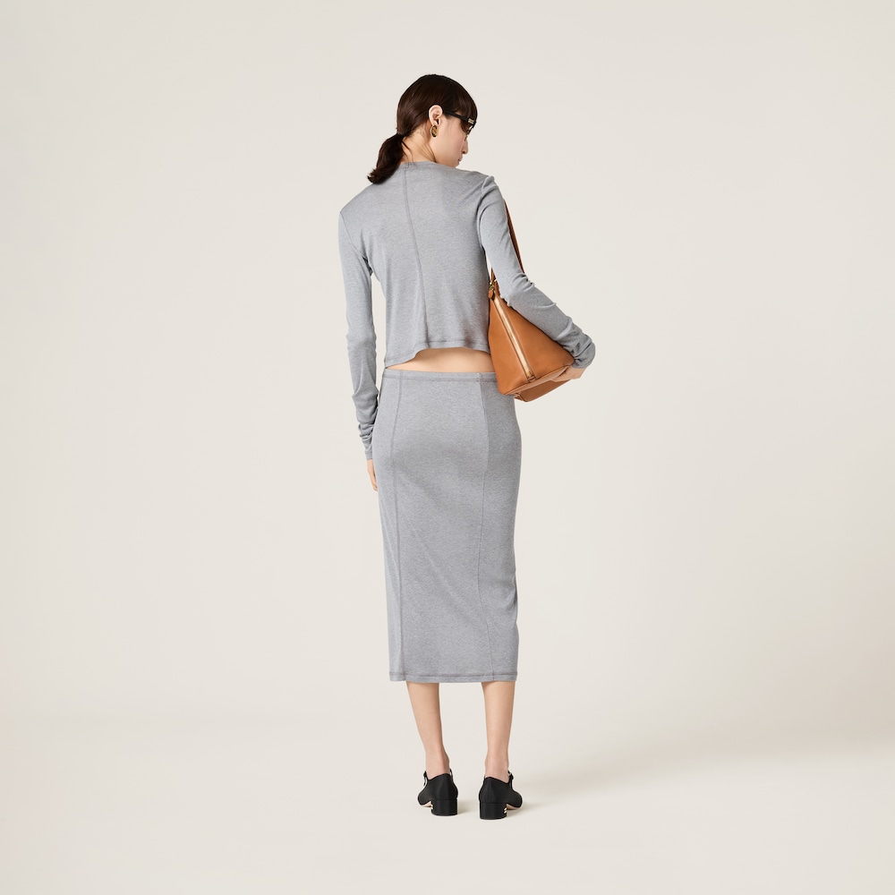 Jersey and silk skirt