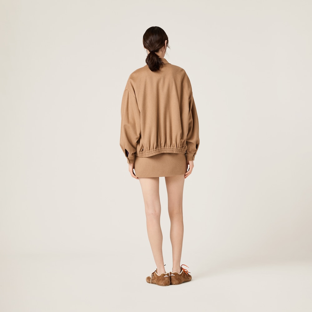 Camel-hair miniskirt