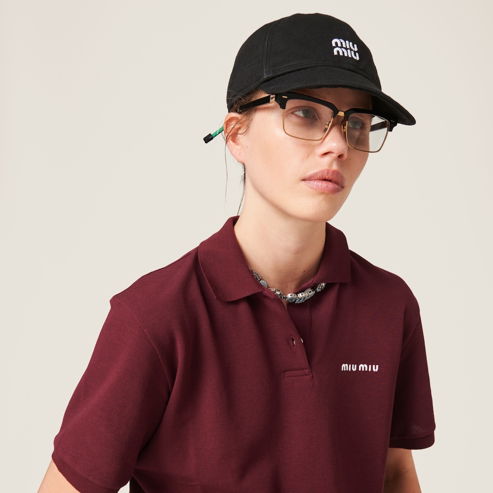 Denim baseball cap