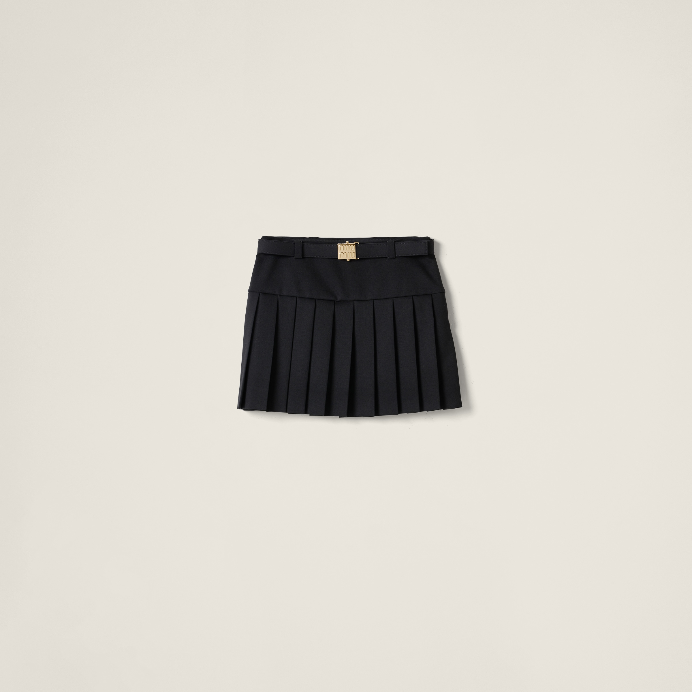 Grain de poudre wool miniskirt