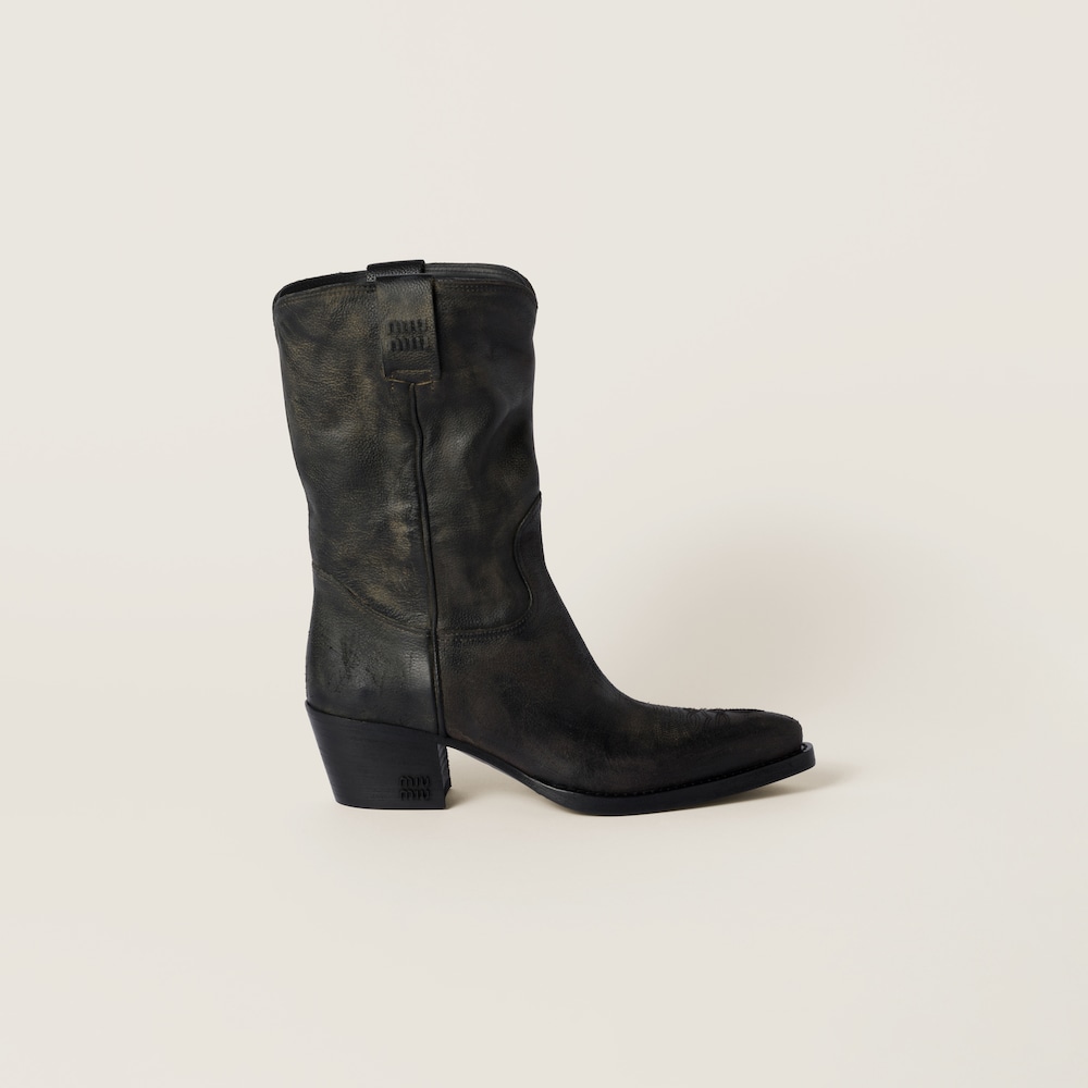 Leather boots