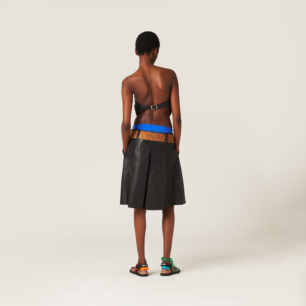 Nappa leather skirt