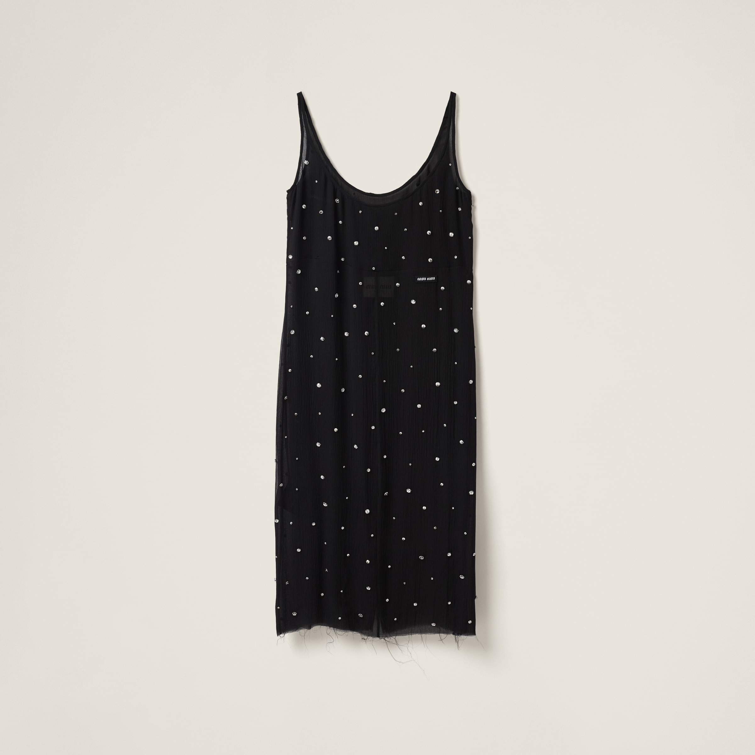 Embroidered chiffon dress