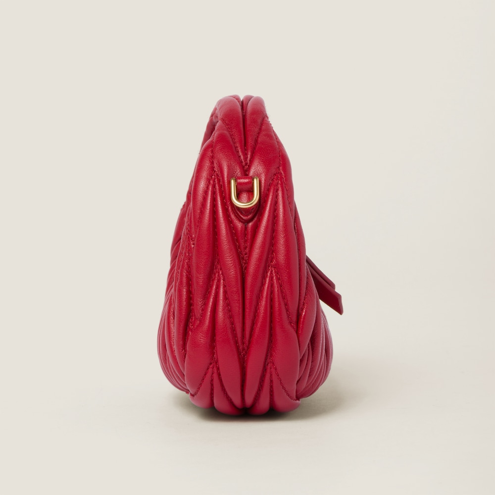 Wander matelassé nappa leather micro hobo bag