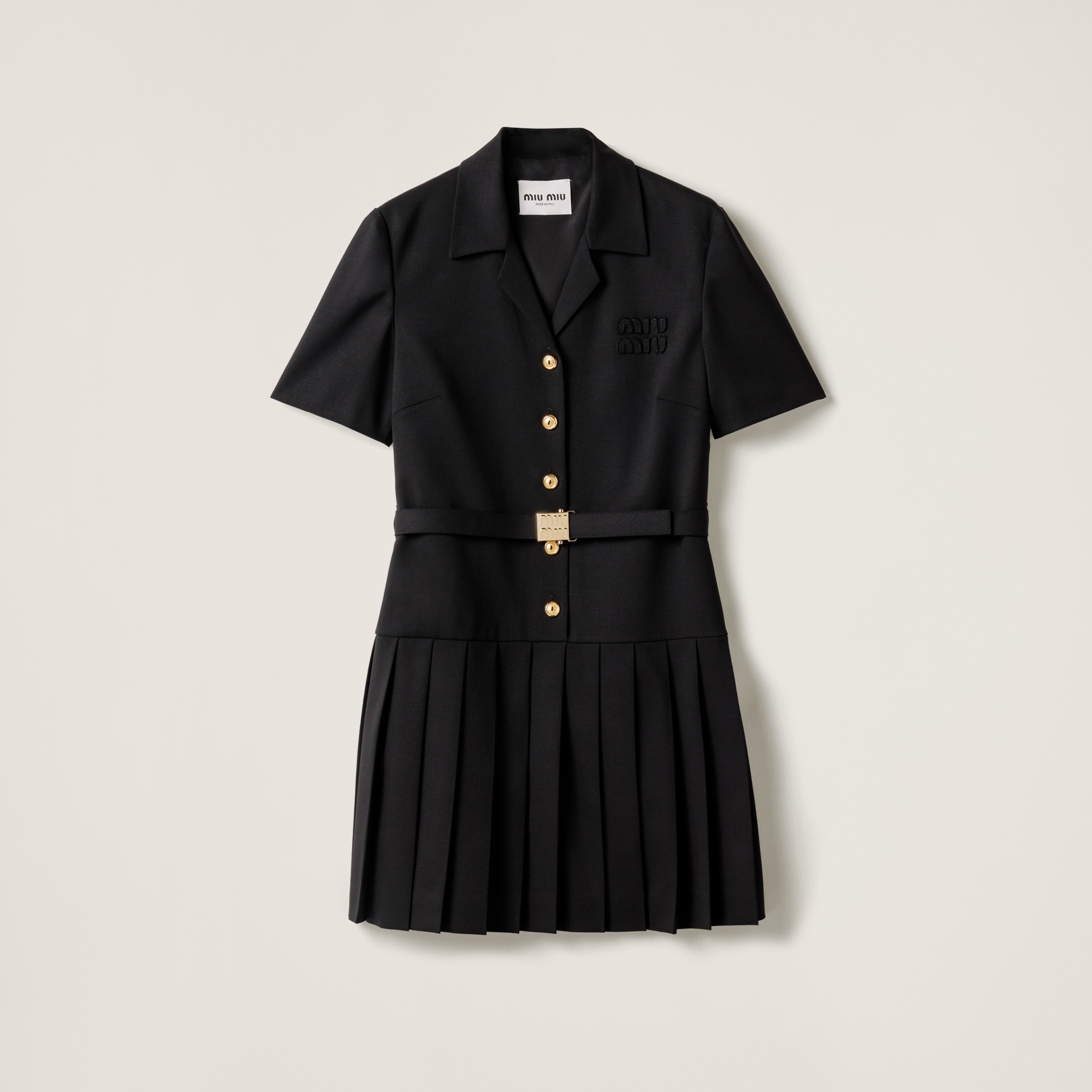 Grain de poudre wool mini-dress