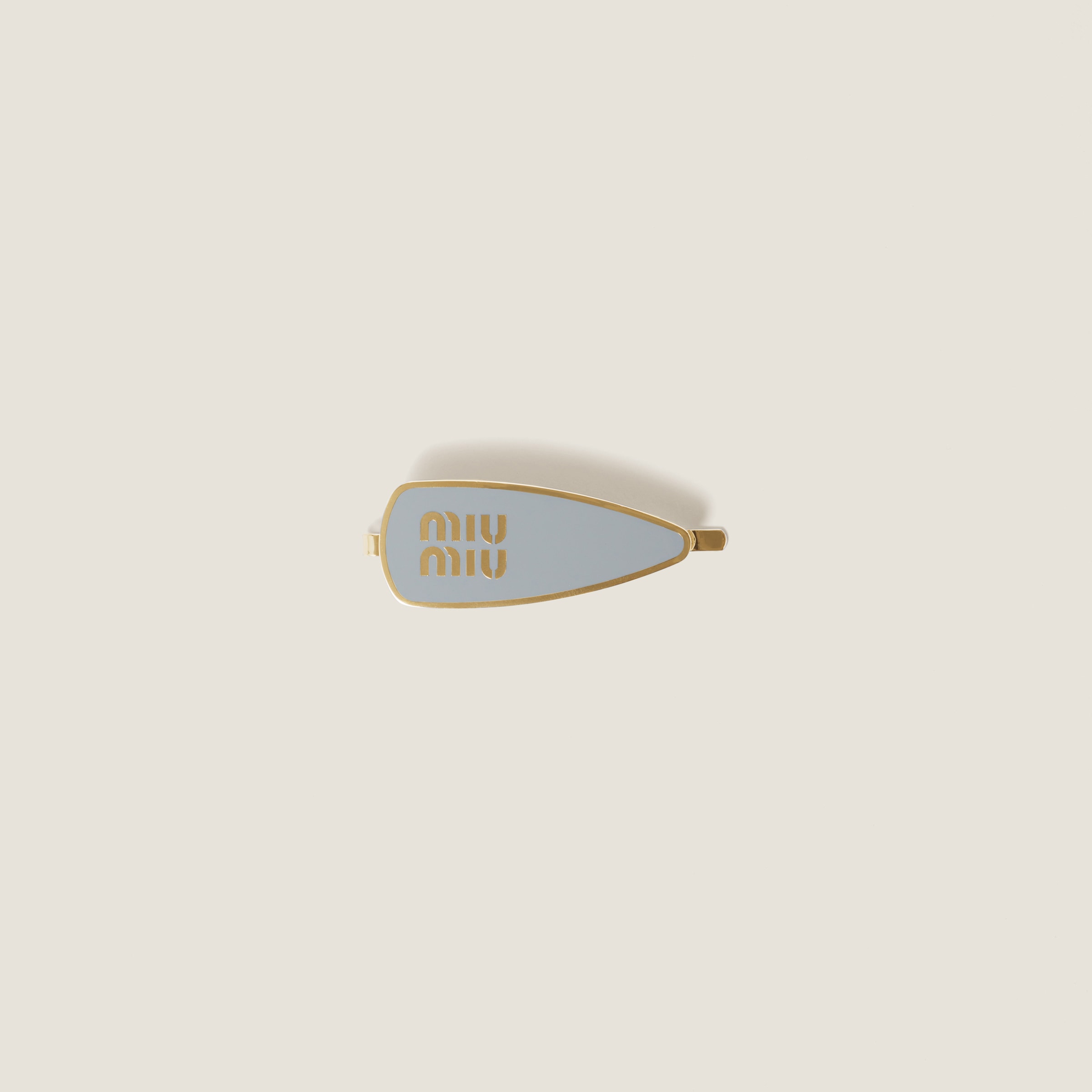 Enameled metal hair clip