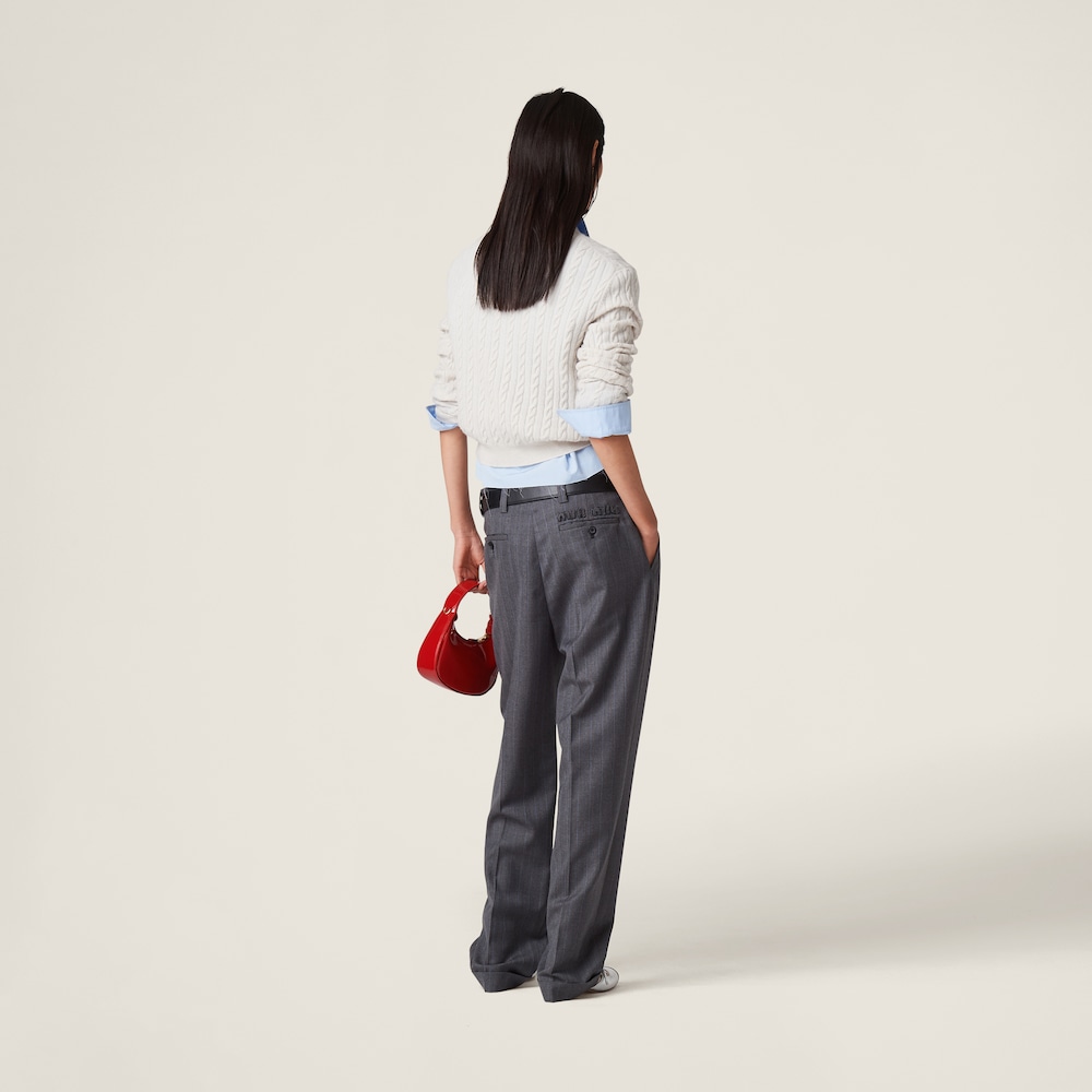 Pinstriped pants