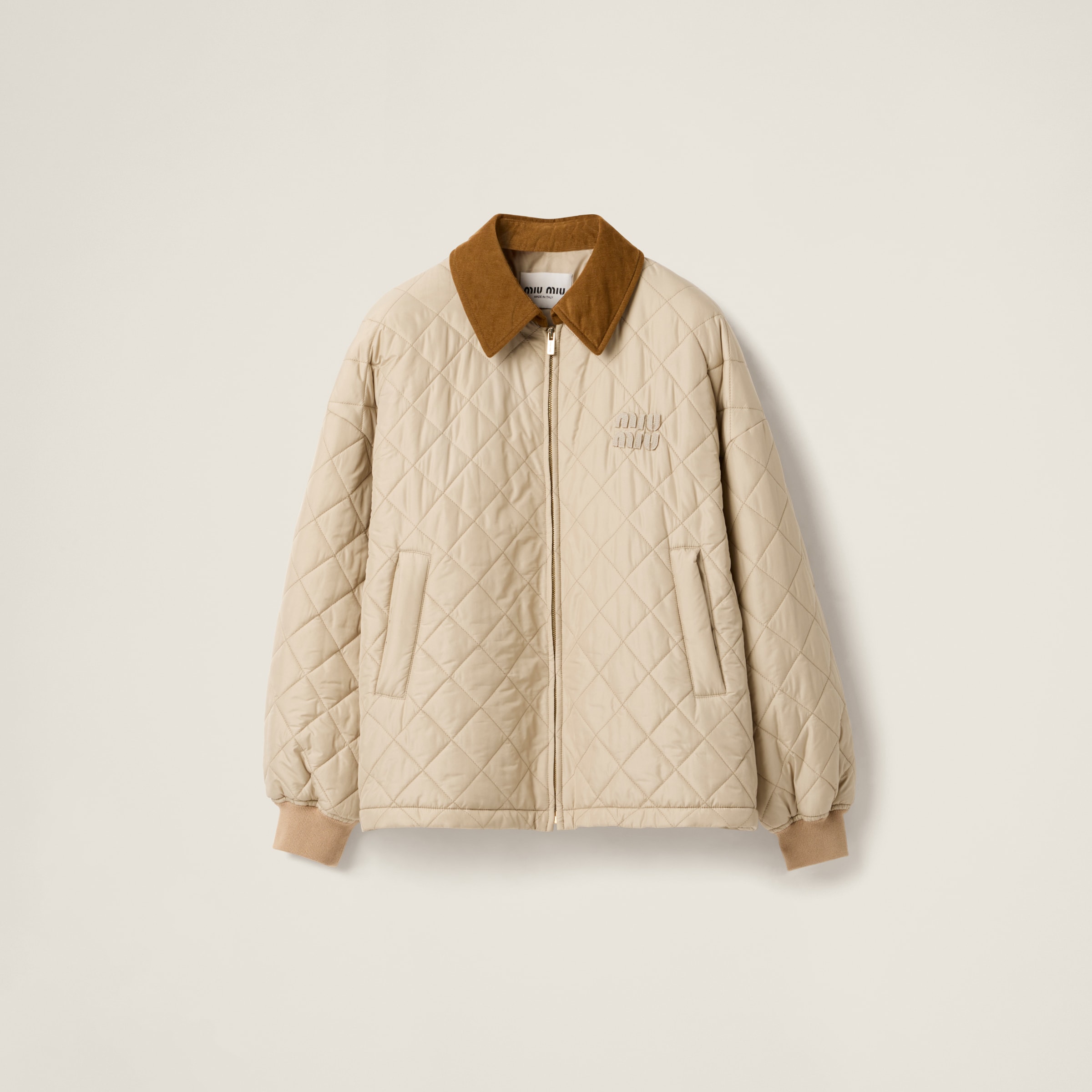 Technical fabric blouson jacket