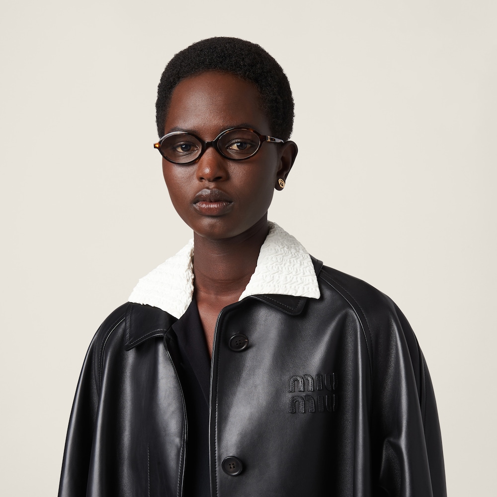 Nappa leather coat
